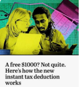 1,000 Instant Tax Deduction