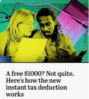 1,000 Instant Tax Deduction